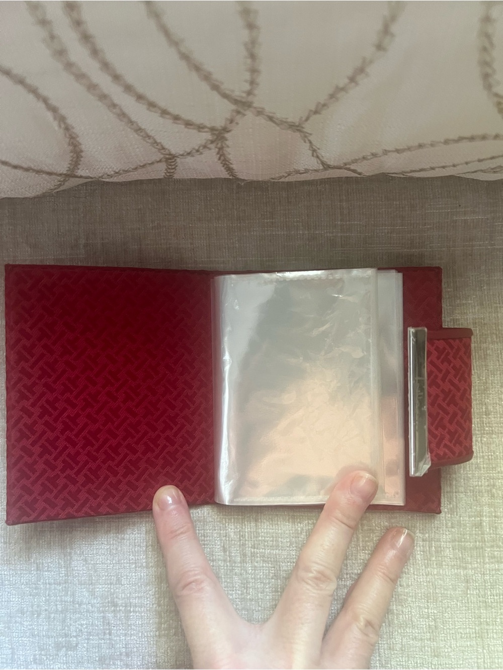 Talbots Red Textured Photo/Card Holder - Picture 3 of 3